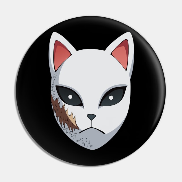 Sabito's Kitsune Mask Pin by Nicole Nichols