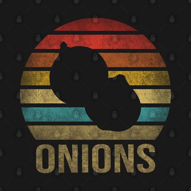 Onion Vegetables Retro Sunset Vintage by The Agile Store