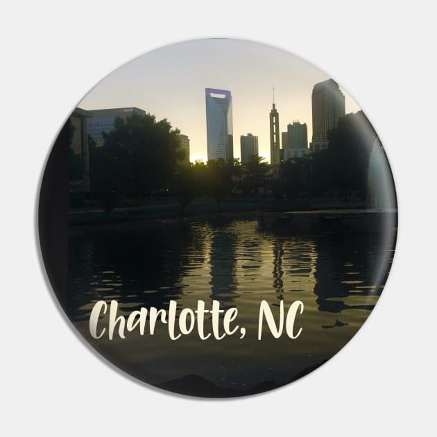 Cool photography of Charlotte North Carolina skyline blue sky sunset USA city break Pin by BoogieCreates