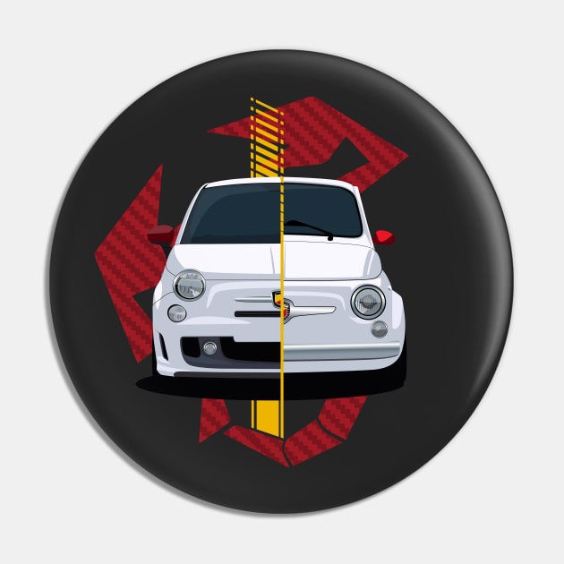 500 Abarth Pin by AutomotiveArt