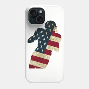 American Flag Gridiron Player Phone Case