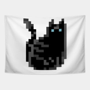 Cat Pixel Art - black Tapestry