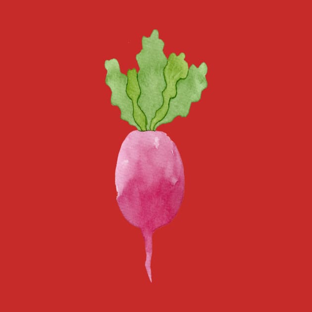 Cute and ripe watercolor beetroot by vadimfromm