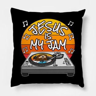 Jesus Is My Jam Christian DJ Church Musician Pillow