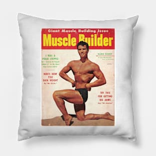 MUSCLE BUILDER - Vintage Physique Muscle Male Model Magazine Cover Pillow