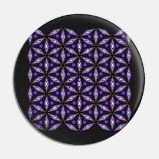 Geometric, floral pattern in purple Pin