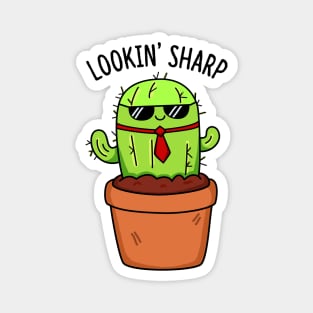 Looking Sharp Cute Cactus Pun Magnet