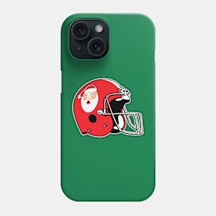 Surprised Santa Football helmet Phone Case