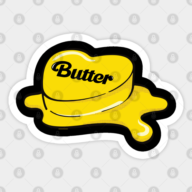 bts butter album logo bts sticker teepublic