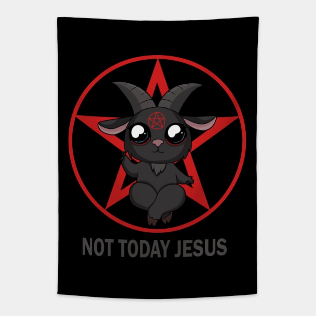 Not today Jesus Tapestry by valentinahramov