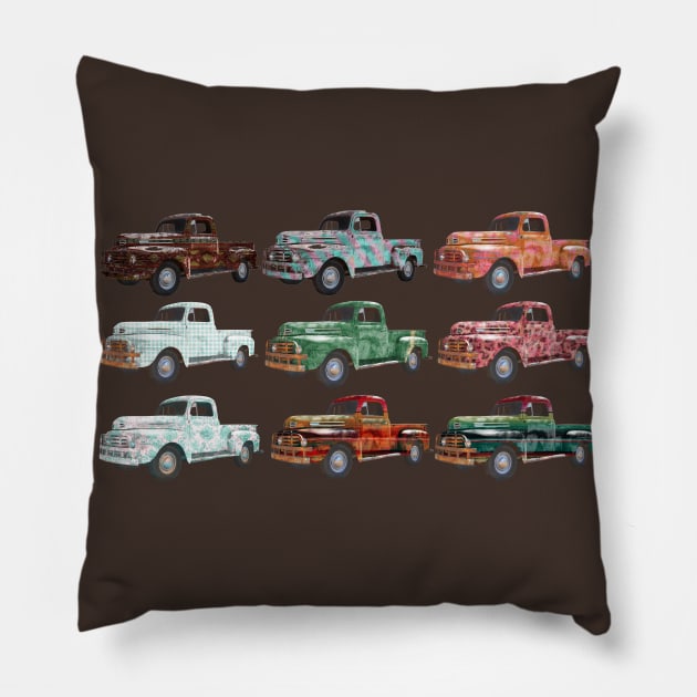 Vintage Trucks Pillow by CindersRose