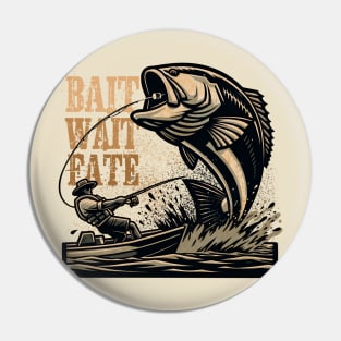 Bait the fish - vintage fishing shirt Pin