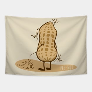 Pee-nut funny peanut illustration Tapestry