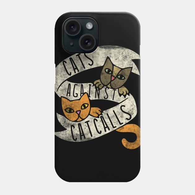 Vintage cats against catcalls Phone Case by bubbsnugg