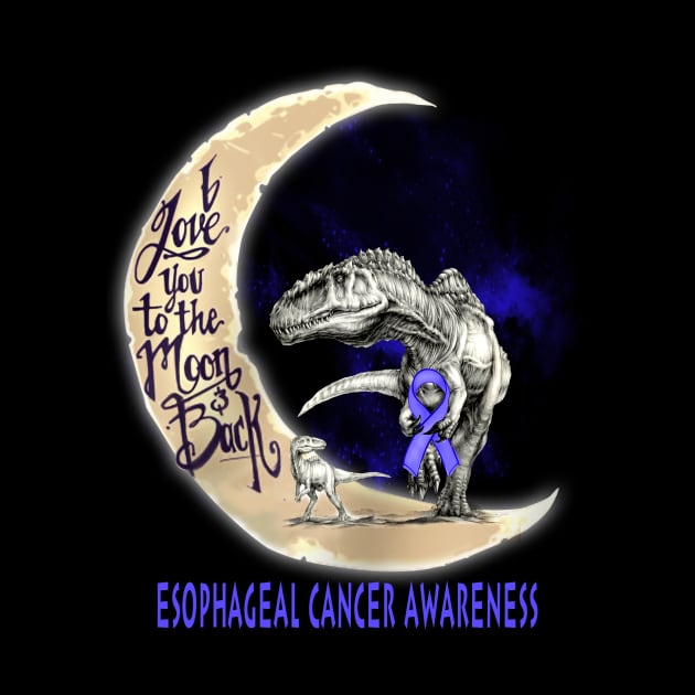 esophageal cancer dinosaur to the moon by TeesCircle