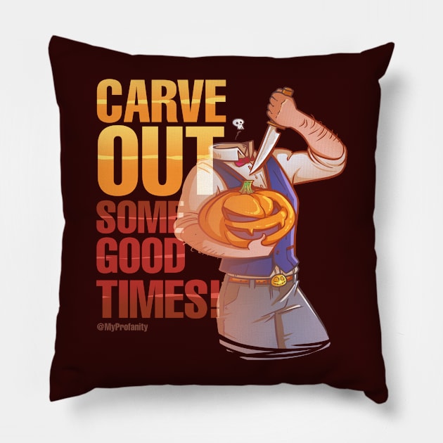 Jack O'Lantern - Drawlloween2018 Pillow by myprofanity