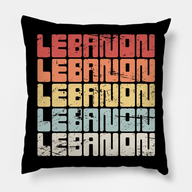 Vintage LEBANON Lebanese Graphic Pillow by MeatMan