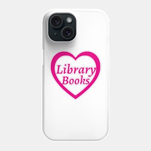 Library Books Heart Phone Case