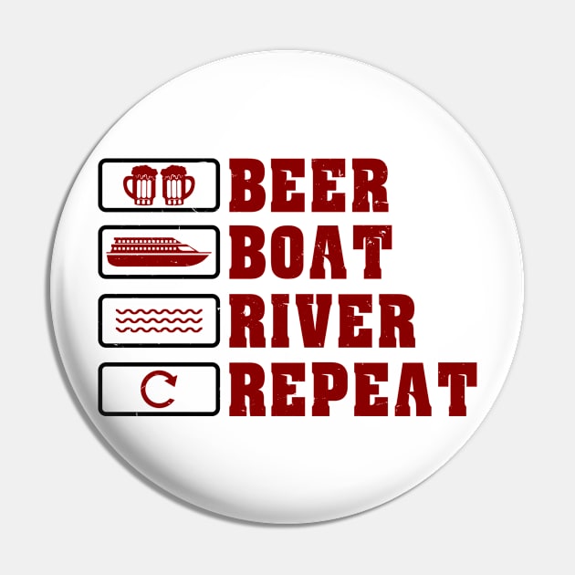 Beer Boat River Repeat Pin by schmomsen