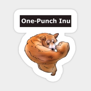 Funny one-punch shiba inu meme Magnet