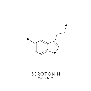 Serotonin Molecular Structure - White T-Shirt