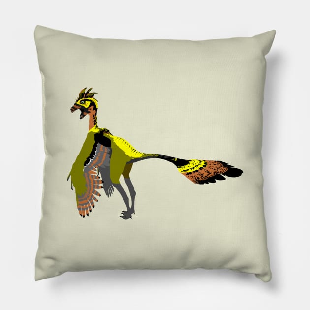 Caudipteryx Pillow by stargatedalek