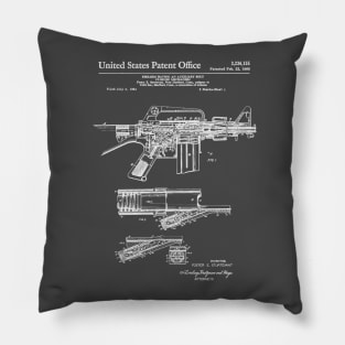 Colt Automatic Rifle Patent White Pillow