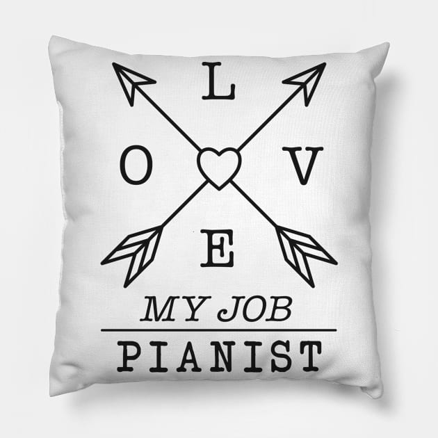 Pianist profession Pillow by SerenityByAlex