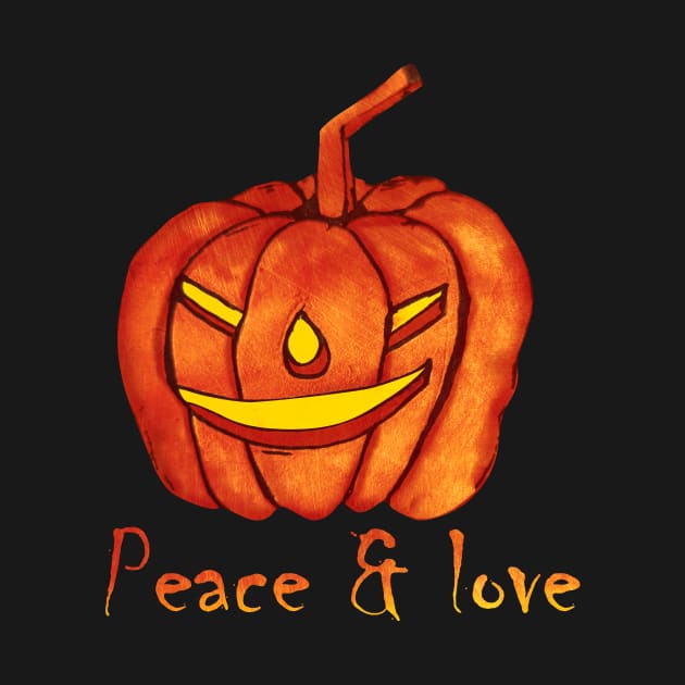 Peace love and pumpkin by Goldewin