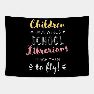 School Librarian Gifts - Beautiful Wings Quote Tapestry