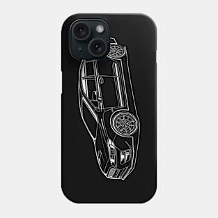 Subie line art white Phone Case