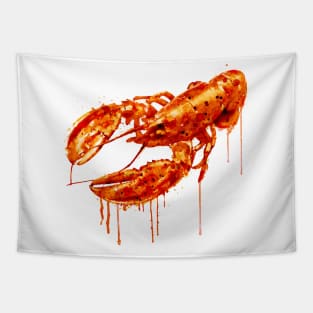 Crayfish watercolor painting Tapestry