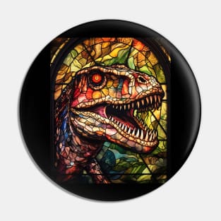 T-Rex dinosaur face Pin