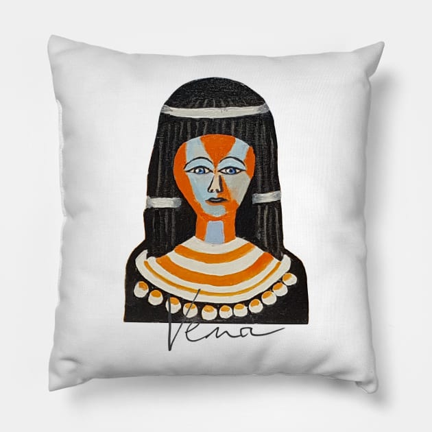 Sheila 2 Pillow by artbyvena