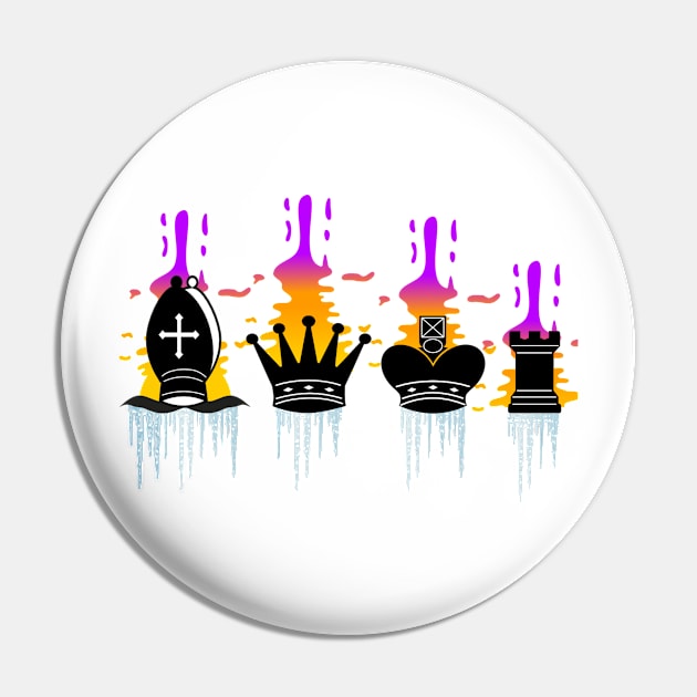 Sunset icy chess pieces Pin by Color by EM