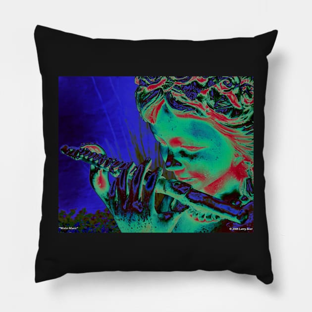 Water Music Pillow by BadHabitsLounge