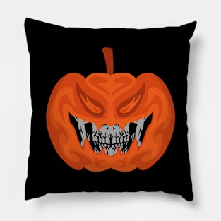 Halloween Pumpkin Skull Pillow