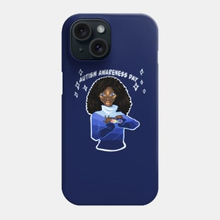 Black Girl Autism Awareness Day Phone Case