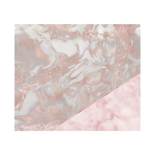 Pink marble & french polished rose gold marble by marbleco