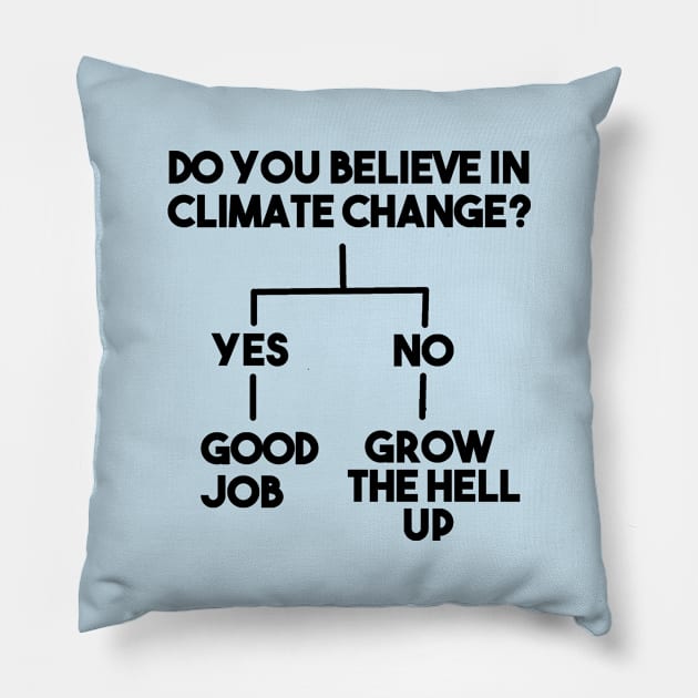 Climate Change Flowchart Pillow by BethTheKilljoy