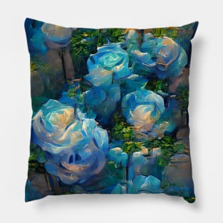 Blue roses Pillow