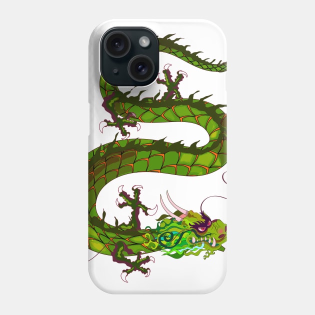 Green Dragon Phone Case by nickemporium1