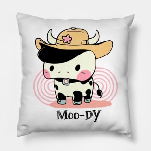 funny cow print Pillow