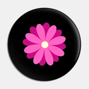 Artsy Cute Flower in Bright Pink Pin