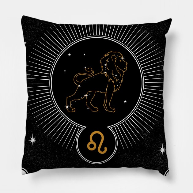 Leo | Astrology Zodiac Sign Design Pillow by The Witch's Life