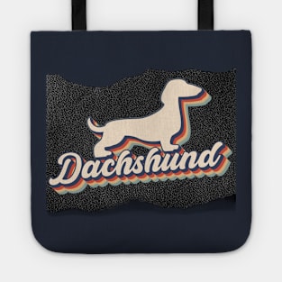 Dachshund on Black Leather Look Tote