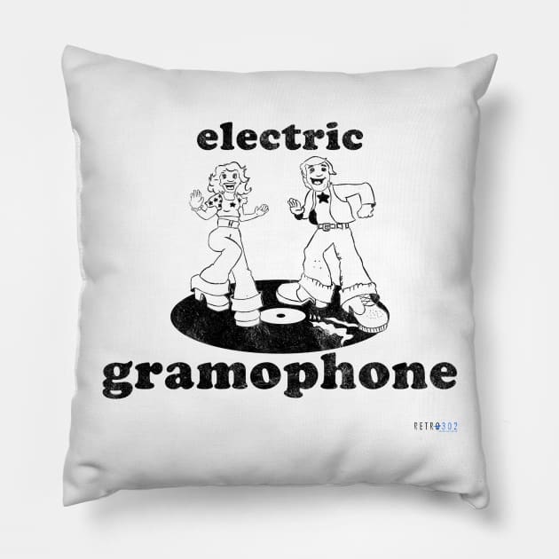 Electric Gramophone! Pillow by Retro302