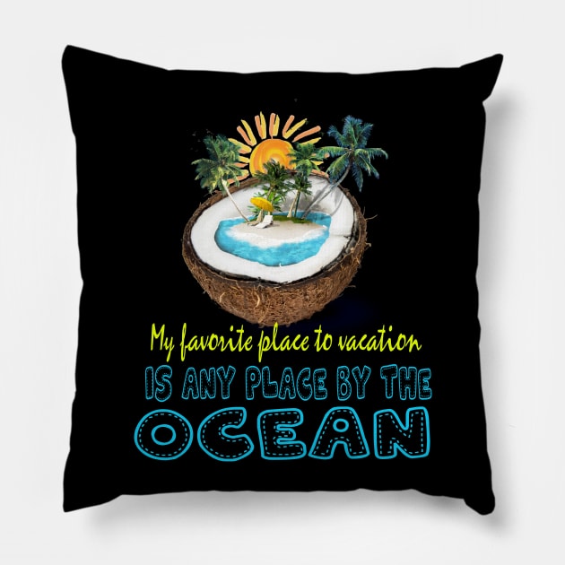 my favorite places Pillow by ABOHILI