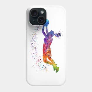 Girl Basketball Player Shooting Phone Case