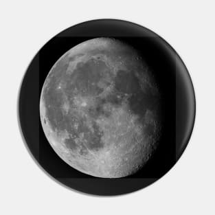 Waning gibbous Moon on black sky Pin